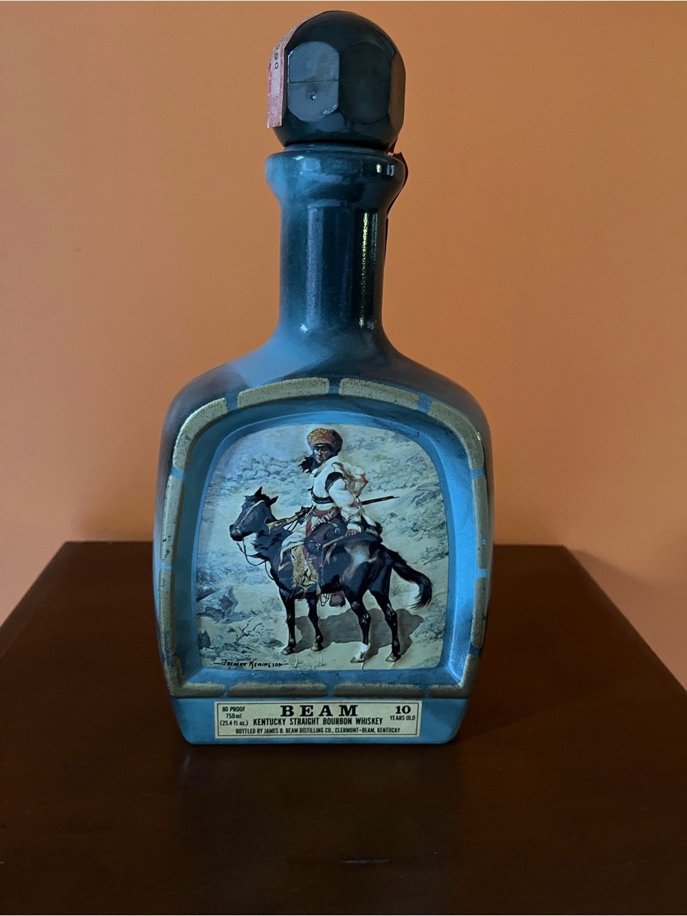 Jim Bean 1979 Decanter. The Indian Traper.